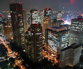 Vistas de tokio de noche